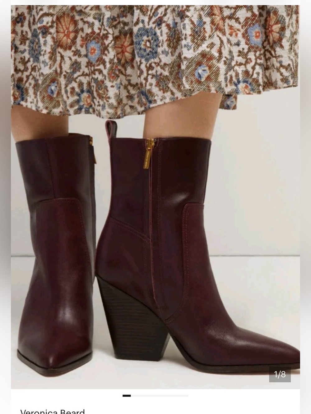 Veronica Beard Logan Merlot booties